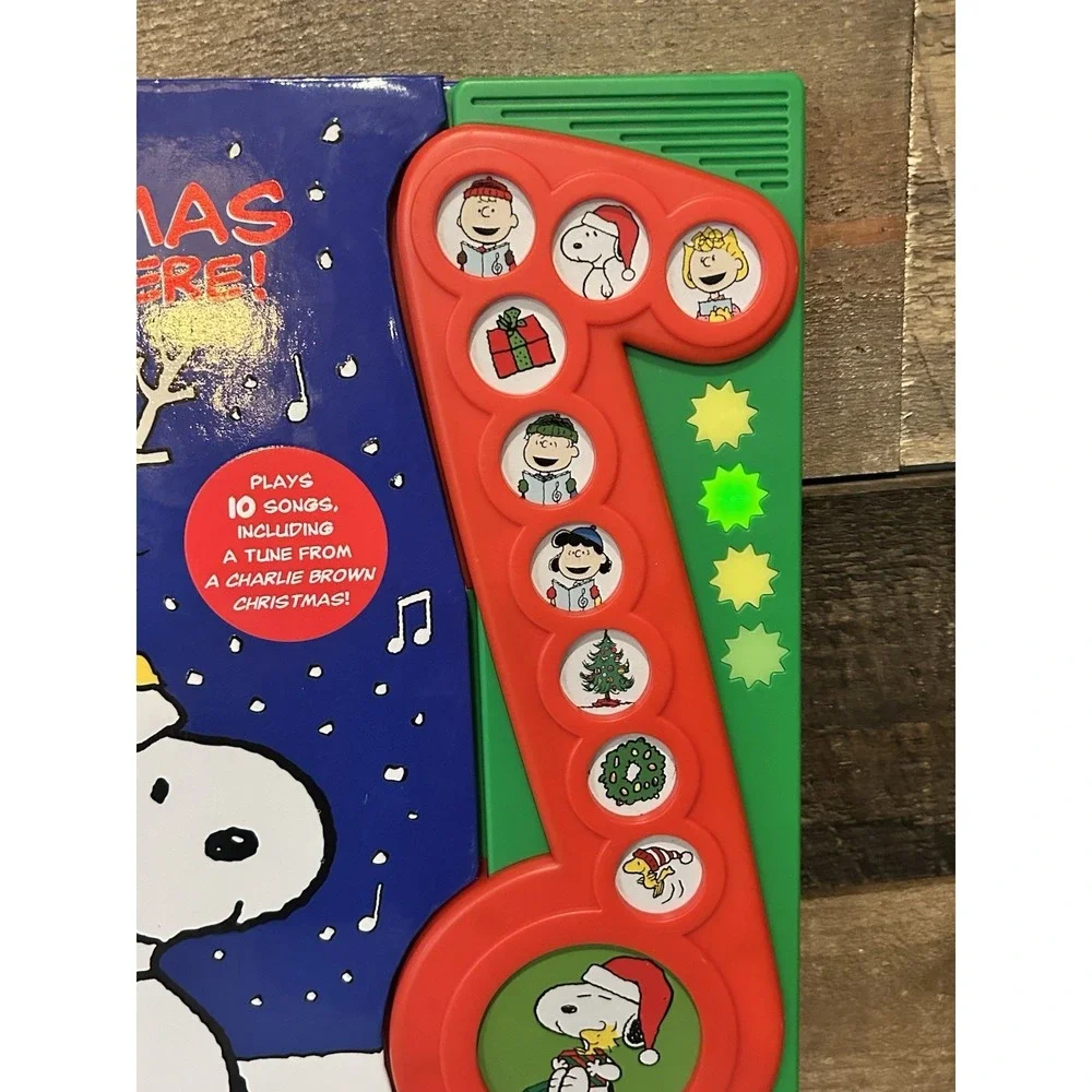 Peanuts  Hardcover Musical Book Christmas Time is Here Charlie Brown all working